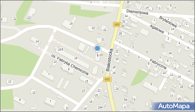 Hajnówka, Białostocka, 5, mapa Hajnówka