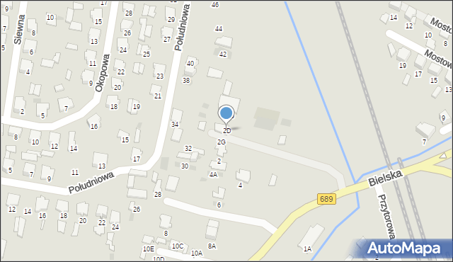 Hajnówka, Bielska, 2D, mapa Hajnówka
