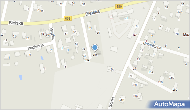 Hajnówka, Bielska, 45a, mapa Hajnówka