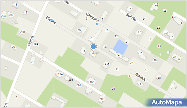 Henryków-Urocze, Bielika, 15, mapa Henryków-Urocze