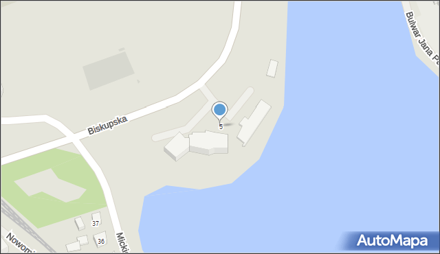 Iława, Biskupska, 5, mapa Iława