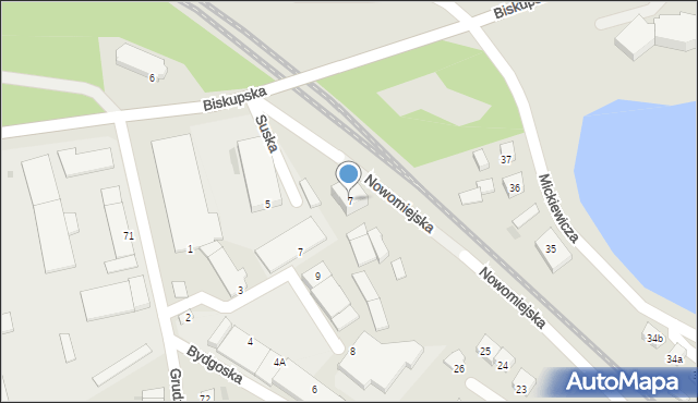 Iława, Biskupska, 7, mapa Iława