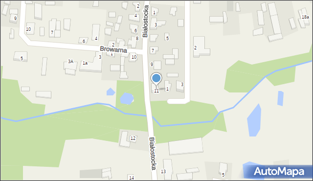 Janów, Białostocka, 11, mapa Janów