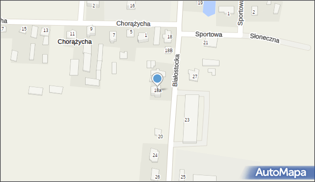 Janów, Białostocka, 18a, mapa Janów