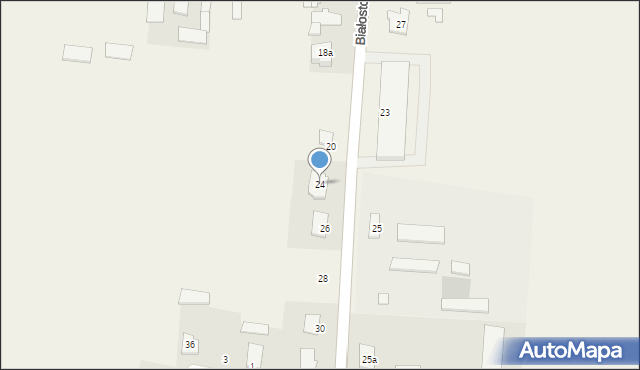 Janów, Białostocka, 24, mapa Janów