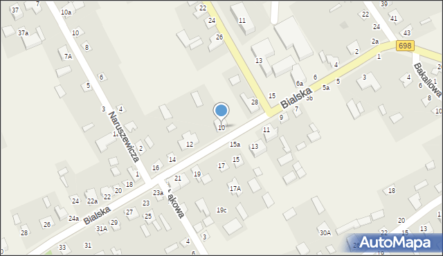 Janów Podlaski, Bialska, 10, mapa Janów Podlaski