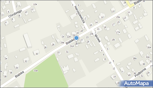 Janów Podlaski, Bialska, 29, mapa Janów Podlaski