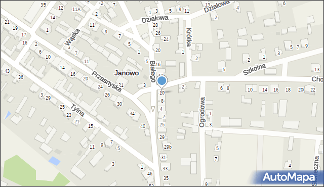 Janowo, Białego Władysława, ks., 10, mapa Janowo