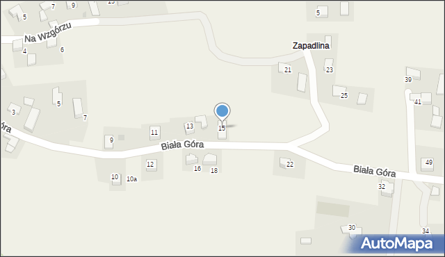 Januszowice, Biała Góra, 15, mapa Januszowice