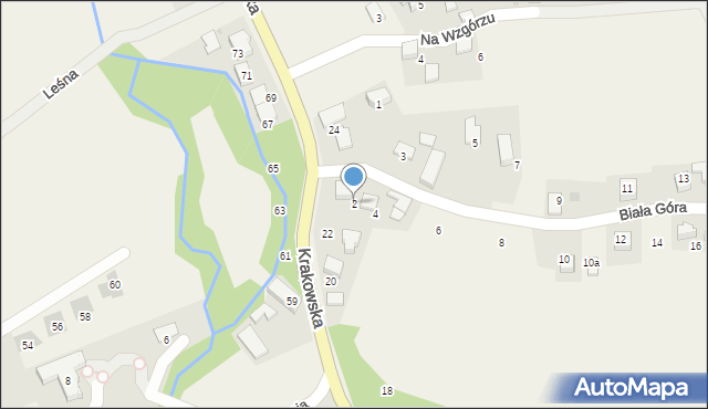 Januszowice, Biała Góra, 2, mapa Januszowice