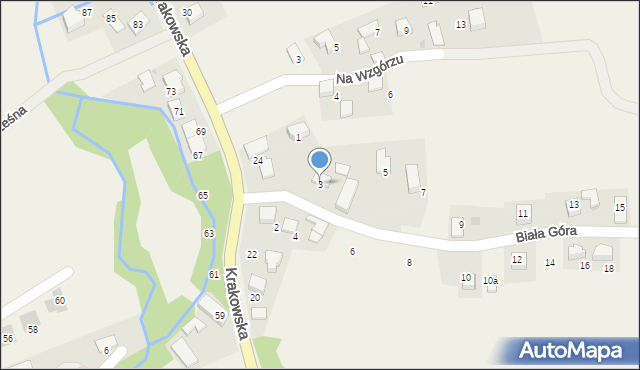 Januszowice, Biała Góra, 3, mapa Januszowice