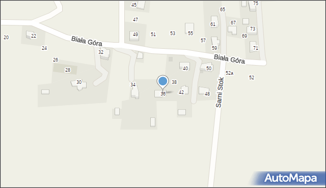 Januszowice, Biała Góra, 36, mapa Januszowice
