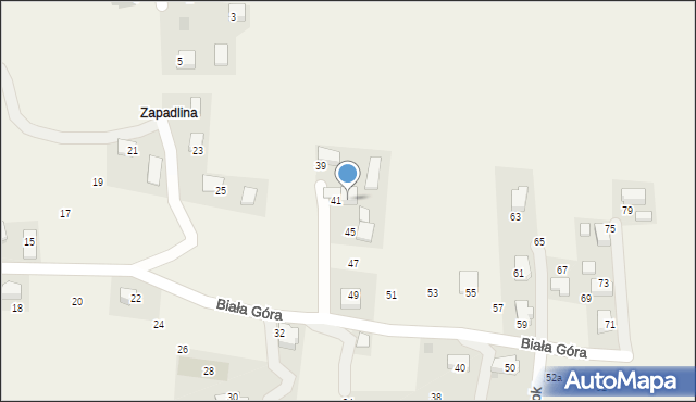 Januszowice, Biała Góra, 43, mapa Januszowice