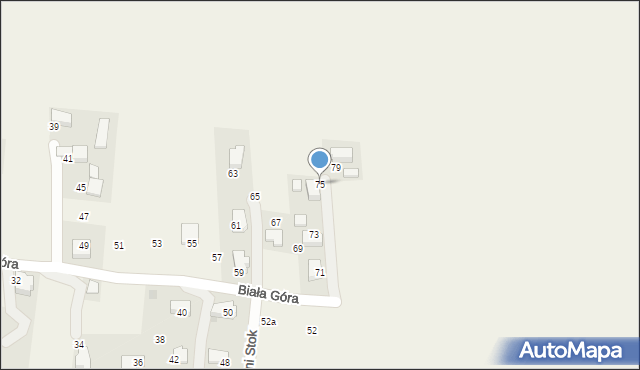 Januszowice, Biała Góra, 75, mapa Januszowice