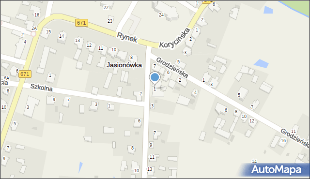 Jasionówka, Białostocka, 1, mapa Jasionówka