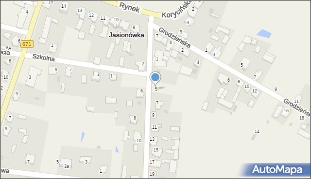 Jasionówka, Białostocka, 5, mapa Jasionówka