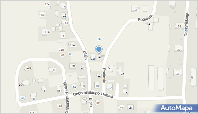 Jawiszowice, Biała, 14, mapa Jawiszowice