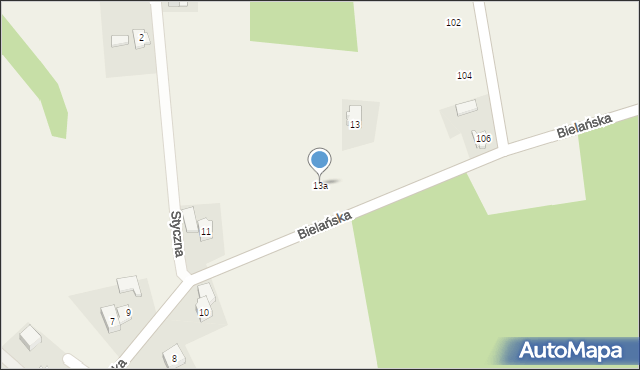 Jawiszowice, Bielańska, 13a, mapa Jawiszowice