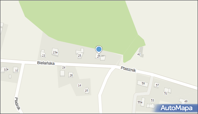 Jawiszowice, Bielańska, 27, mapa Jawiszowice