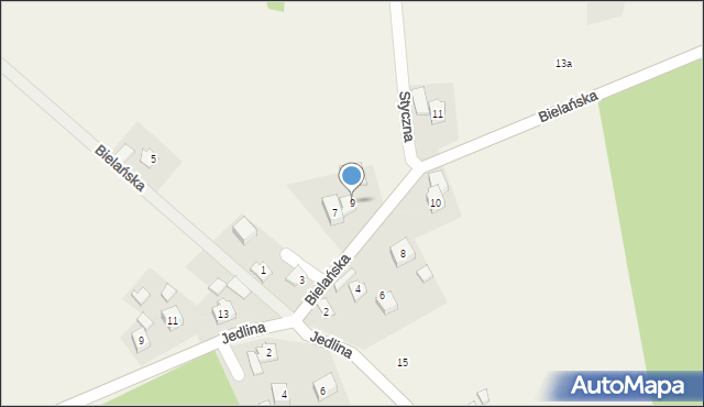 Jawiszowice, Bielańska, 9, mapa Jawiszowice