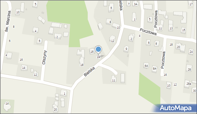 Jawiszowice, Bielska, 14, mapa Jawiszowice