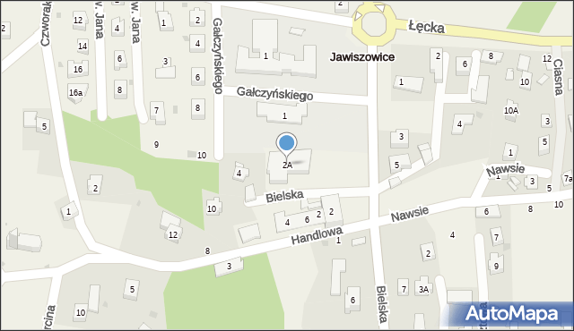 Jawiszowice, Bielska, 2A, mapa Jawiszowice
