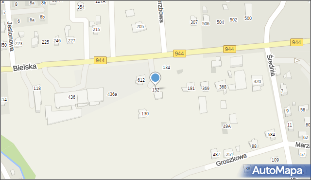 Jaworze, Bielska, 132, mapa Jaworze