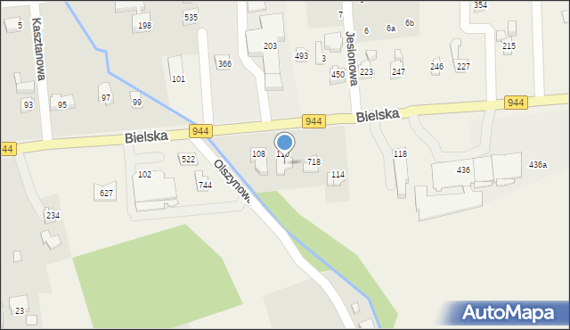 Jaworze, Bielska, 583, mapa Jaworze