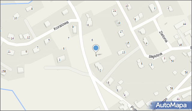 Jonkowo, Biała, 4, mapa Jonkowo