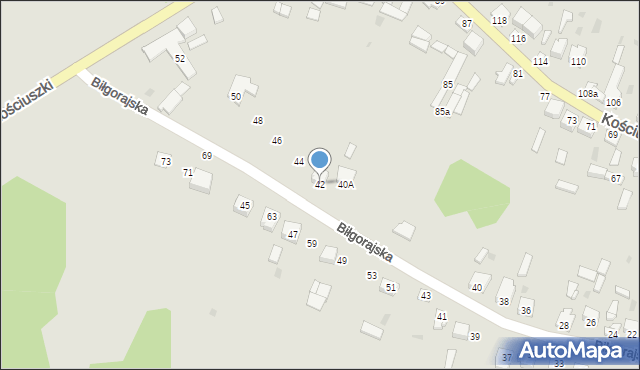 Józefów, Biłgorajska, 42, mapa Józefów