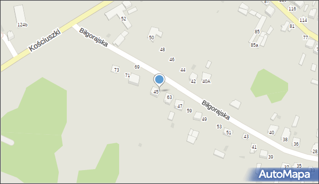 Józefów, Biłgorajska, 65, mapa Józefów