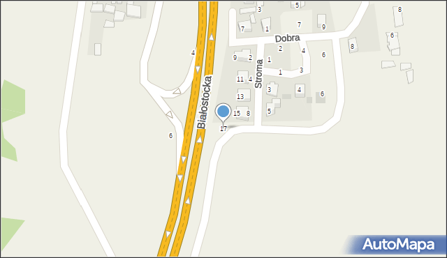 Jurowce, Białostocka, 17, mapa Jurowce