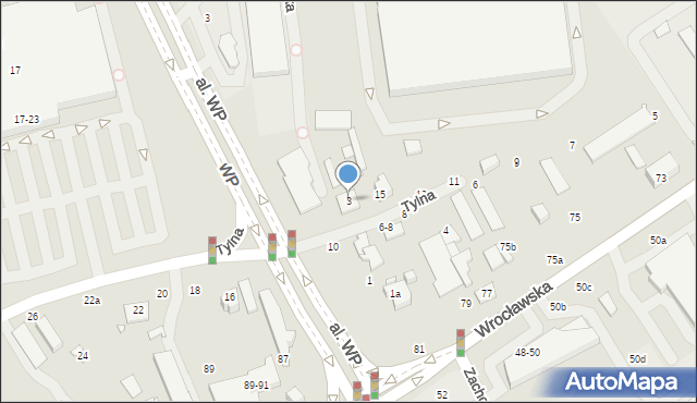 Kalisz, Biskupicka, 3, mapa Kalisza