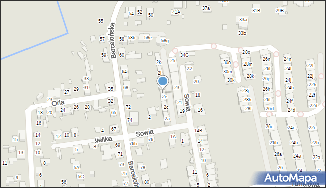 Katowice, Bielika, 2f, mapa Katowic