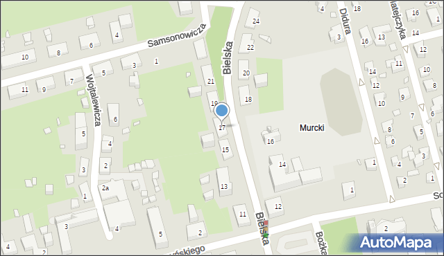 Katowice, Bielska, 17, mapa Katowic