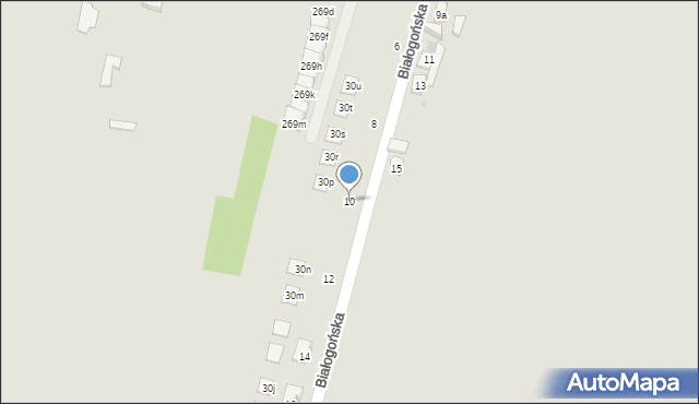 Kielce, Białogońska, 10, mapa Kielc