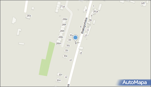 Kielce, Białogońska, 8, mapa Kielc