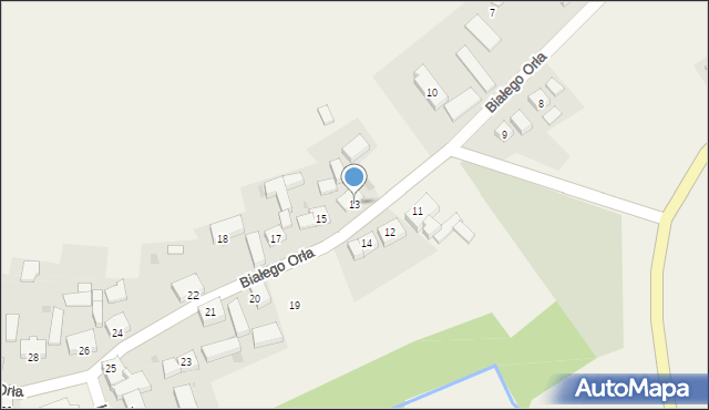 Kluczewo, Białego Orła, 13, mapa Kluczewo