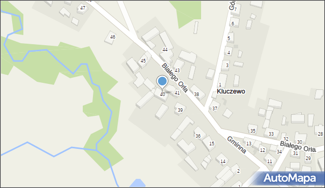 Kluczewo, Białego Orła, 40, mapa Kluczewo