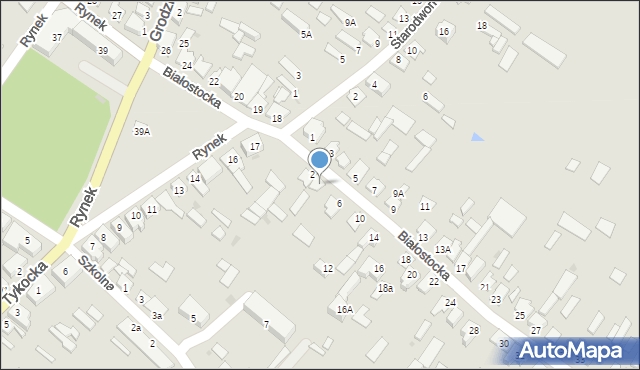 Knyszyn, Białostocka, 4, mapa Knyszyn