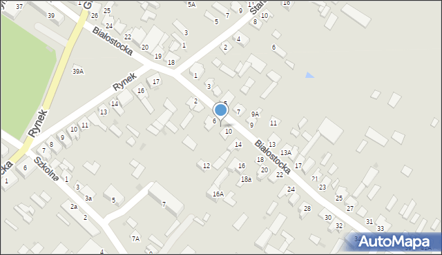 Knyszyn, Białostocka, 8, mapa Knyszyn