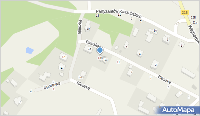 Koleczkowo, Bieszke Ferdynanda, 13A, mapa Koleczkowo