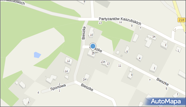 Koleczkowo, Bieszke Ferdynanda, 15, mapa Koleczkowo