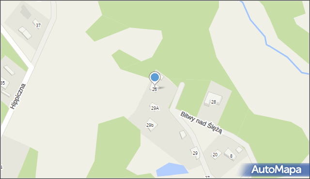 Koleczkowo, Bitwy nad Ślężą, 26, mapa Koleczkowo