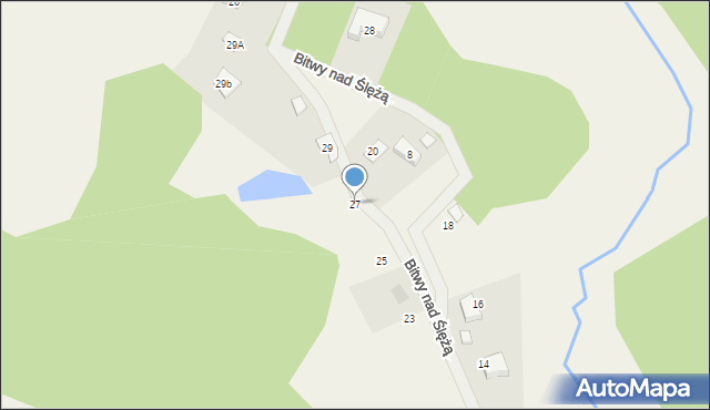 Koleczkowo, Bitwy nad Ślężą, 27, mapa Koleczkowo