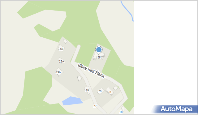 Koleczkowo, Bitwy nad Ślężą, 28, mapa Koleczkowo