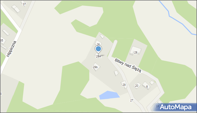 Koleczkowo, Bitwy nad Ślężą, 29A, mapa Koleczkowo