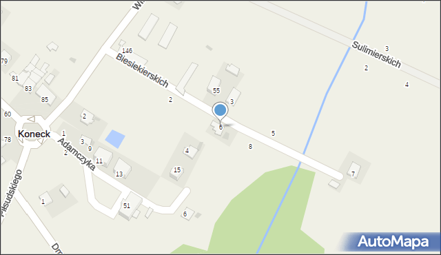 Koneck, Biesiekierskich, 6, mapa Koneck