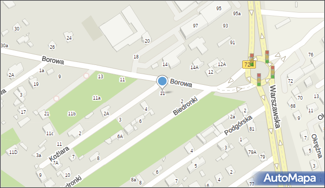 Konstancin-Jeziorna, Biedronki, 11, mapa Konstancin-Jeziorna