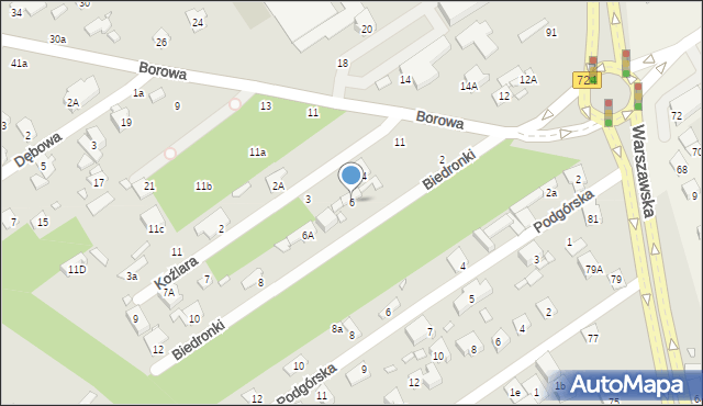 Konstancin-Jeziorna, Biedronki, 6, mapa Konstancin-Jeziorna